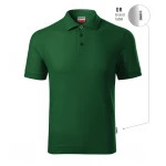 RIMECK Reserve piqué polo shirt with collar and 3 buttons, personalised with company logo