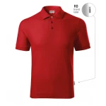 RIMECK Reserve piqué polo shirt with collar and 3 buttons, personalised with company logo