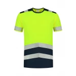 T-shirt bicolore alta visibilità TRICORP High Vis Bicolor in tessuto Birdseye, da personalizzare con logo aziendale