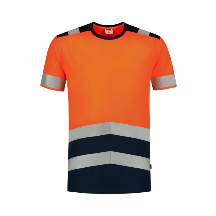 T-shirt bicolore alta visibilità TRICORP High Vis Bicolor in tessuto Birdseye, da personalizzare con logo aziendale