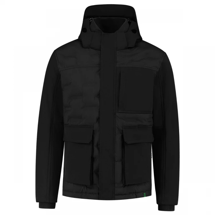 Chaqueta puffer TRICORP Puffer Rewear en poliéster reciclado, con membrana impermeable TPU, vista frontal disponible para personalizar con logotipo