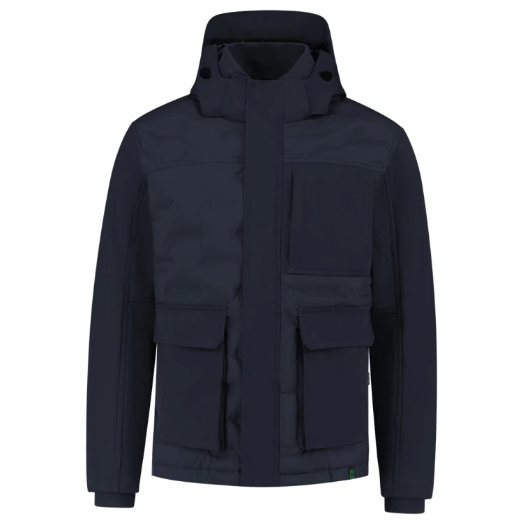 Chaqueta puffer TRICORP Puffer Rewear en poliéster reciclado, con membrana impermeable TPU, vista frontal disponible para personalizar con logotipo