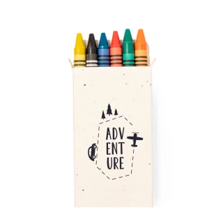 Colori a cera con carta da piantare (petunia)