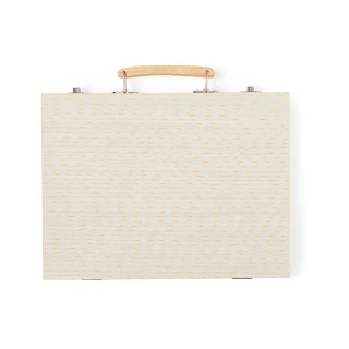 Valigetta in legno con set per colorare