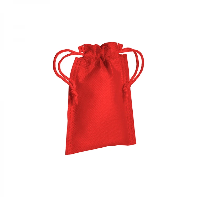 Sacchetto in TNT 80 g/m² con chiusura a strozzo 10×14 cm