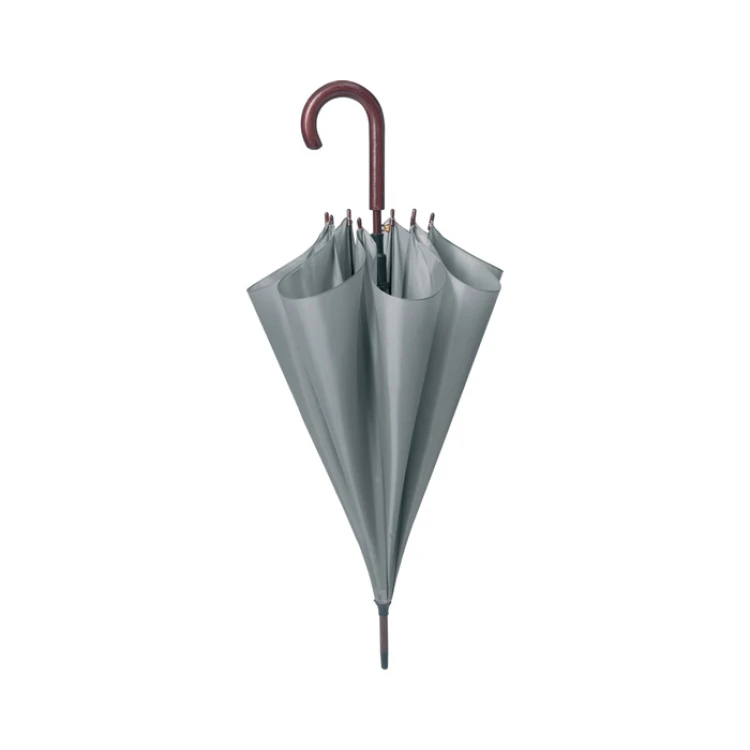 Ombrello con manico in legno