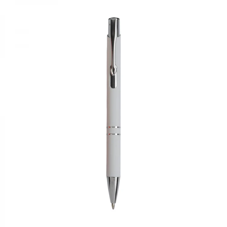 Penna a scatto in alluminio gommato