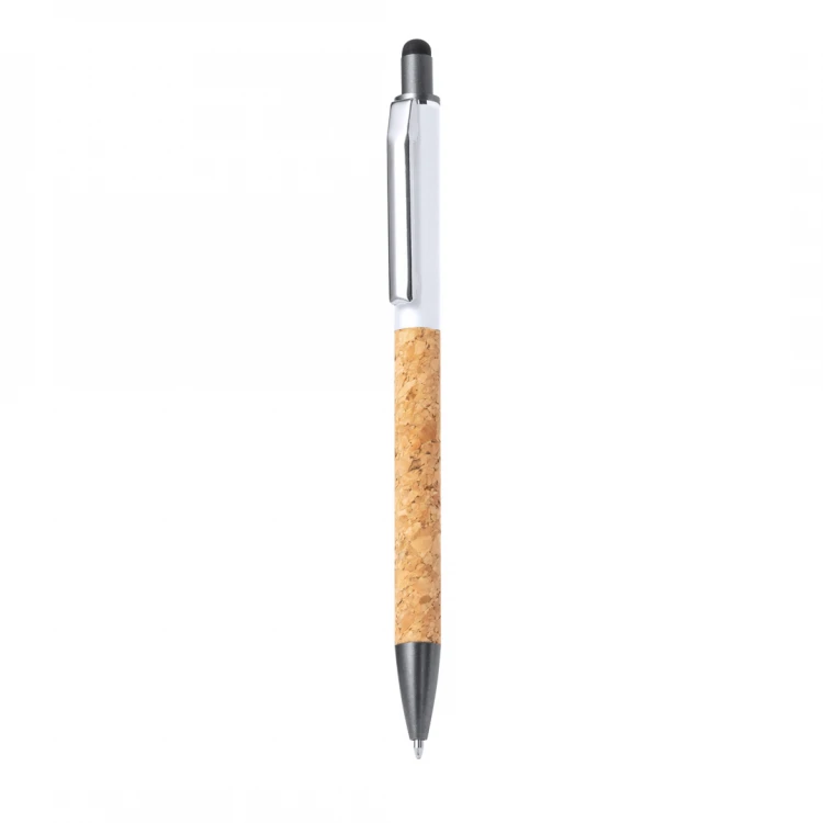 Penna touch in alluminio e sughero