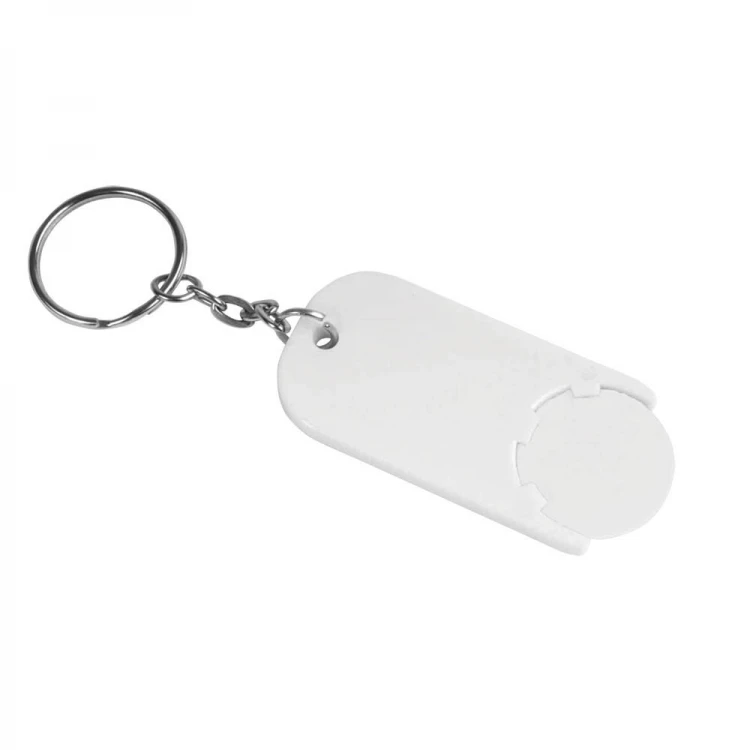 Portachiavi con gettone per carrello in plastica