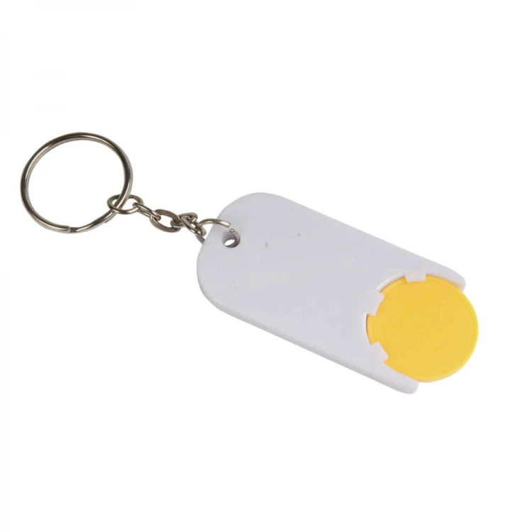 Portachiavi con gettone per carrello in plastica