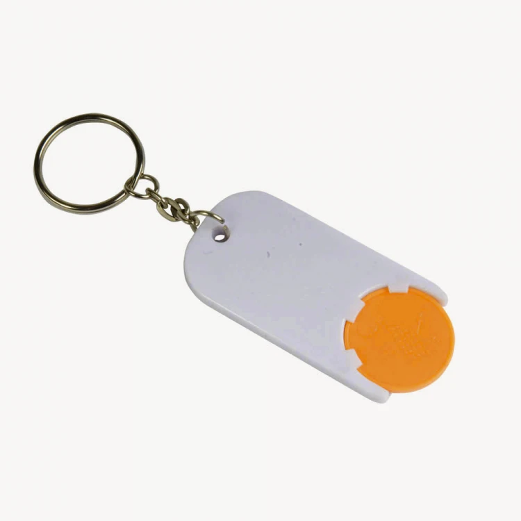 Portachiavi con gettone per carrello in plastica