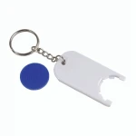 Portachiavi con gettone per carrello in plastica