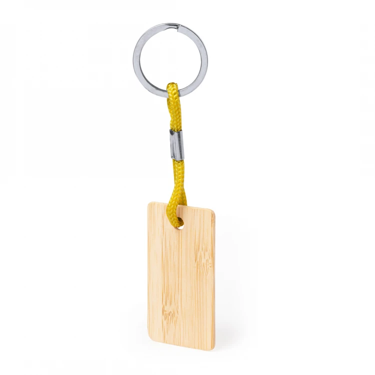 Portachiavi in legno di bambù rettangolare