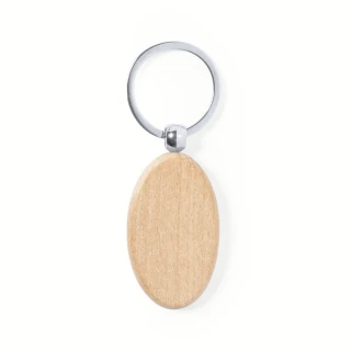 Portachiavi in legno di faggio ovale