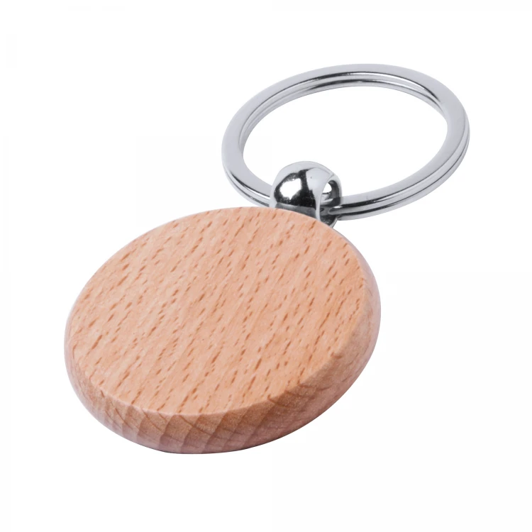 Porta-chaves redondo de madeira