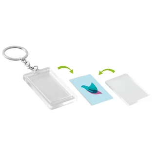Portachiavi con struttura in plastica trasparente