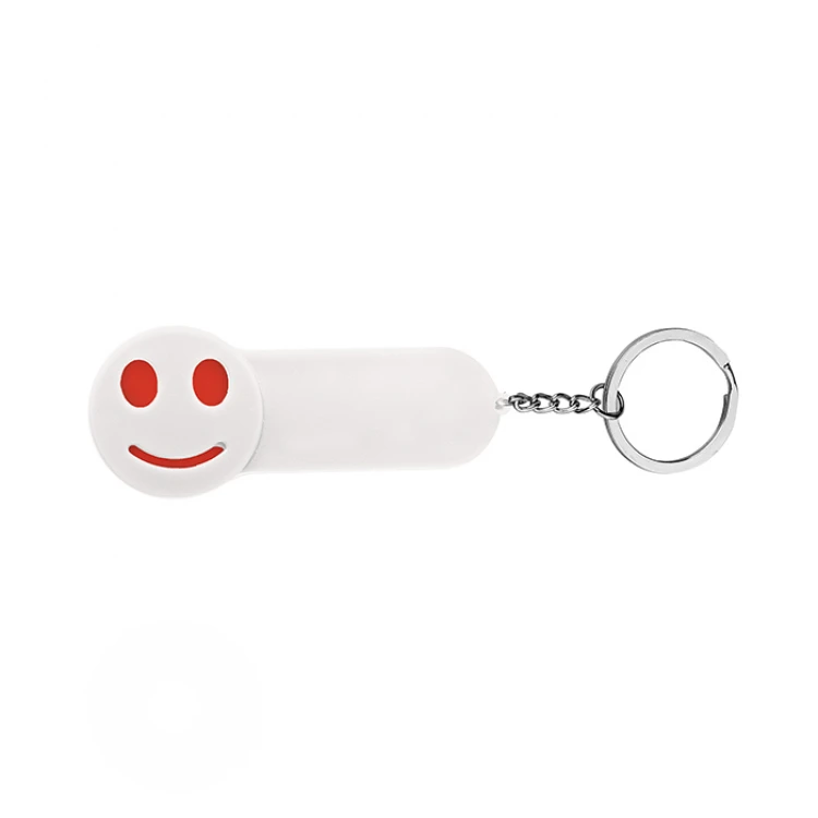 Gadget portachiavi con gettone e smile