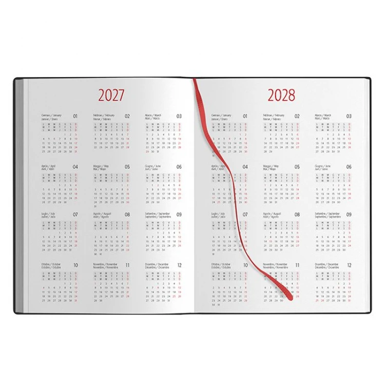 Agenda Printflex giornaliera 15x21 cm chiusa in poliuretano termovirante da personalizzare con logo