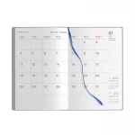 Agenda bigiornaliera Flex Daily con copertina flessibile in poliuretano termovirante, formato chiuso 14x21 cm
