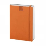 Agenda giornaliera Flex Daily chiusa con copertina flessibile marrone da personalizzare con logo