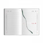 Agenda giornaliera Flex Daily chiusa con copertina flessibile marrone da personalizzare con logo