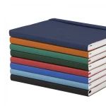 Agenda giornaliera Flex Daily chiusa con elastico, formato 9x14 cm, in poliuretano termovirante da personalizzare con logo