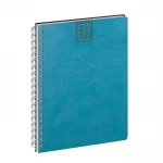 Agenda settimanale Spiral Printflex chiusa, formato 17x24 cm, copertina in carta bianca da personalizzare con logo azienda