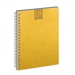 Agenda settimanale Spiral Printflex chiusa, formato 17x24 cm, copertina in carta bianca da personalizzare con logo azienda