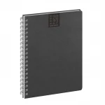 Agenda settimanale Spiral Printflex chiusa, formato 17x24 cm, copertina in carta bianca da personalizzare con logo azienda