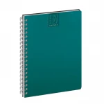 Agenda settimanale Spiral Printflex chiusa, formato 17x24 cm, copertina in carta bianca da personalizzare con logo azienda