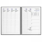 Agenda settimanale Spiral Printflex chiusa, formato 17x24 cm, copertina in carta bianca da personalizzare con logo azienda