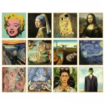 Calendario da tavolo artistico con 13 fogli in carta avorio e supporto rigido in cartoncino