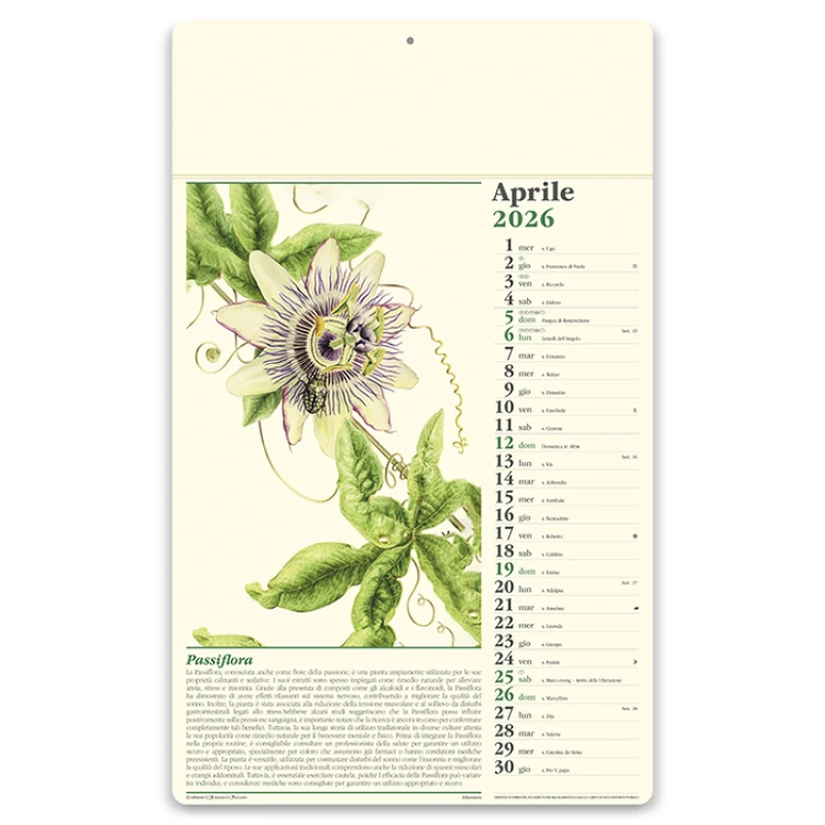 Calendario da parete Consigli del farmacista con testata da personalizzare, ideale per farmacie e parafarmacie