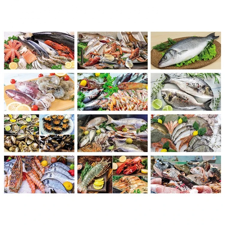 Calendario da parete mare in tavola con 12 fogli illustrati in carta patinata, testata personalizzabile