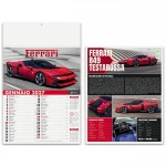 Calendario da parete con 12 fogli illustrati Auto Sportive e testata personalizzabile