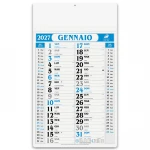 Calendario da parete gigante olandese 12 fogli, carta naturale, testata rinforzata da personalizzare