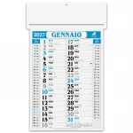 Calendario da parete passafoglio olandese in carta naturale 70 g con 12 fogli da personalizzare