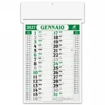 Calendario da parete passafoglio olandese in carta naturale 70 g con 12 fogli da personalizzare