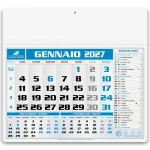 Calendario da parete Americano da personalizzare con logo, carta naturale 70 g, 12 fogli mensili con testata rinforzata