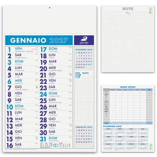 Calendario da parete notes