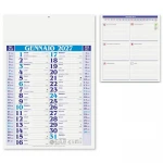 Calendario da parete medium con 12 fogli in carta patinata e testata termosaldata da personalizzare con logo