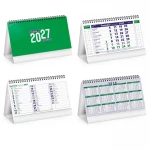 Tischkalender Chart Table mit Spiralbindung und weißem Ständer