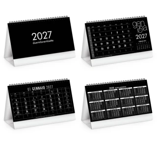 Calendario da tavolo table black