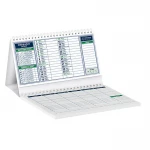 Gouaches desk calendar 19x14 cm with 13 sheets and 52-sheet weekly notepad