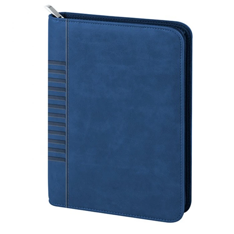 Daily diary binder with zip closure, 336 internal pages, cover 17.5x25 cm