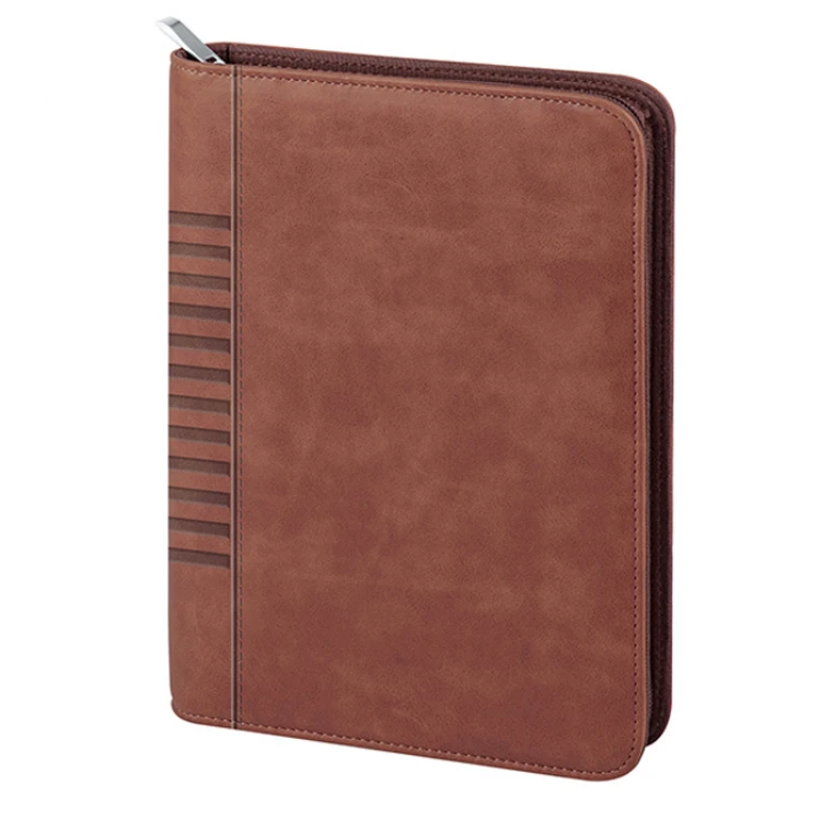 Daily diary binder with zip closure, 336 internal pages, cover 17.5x25 cm