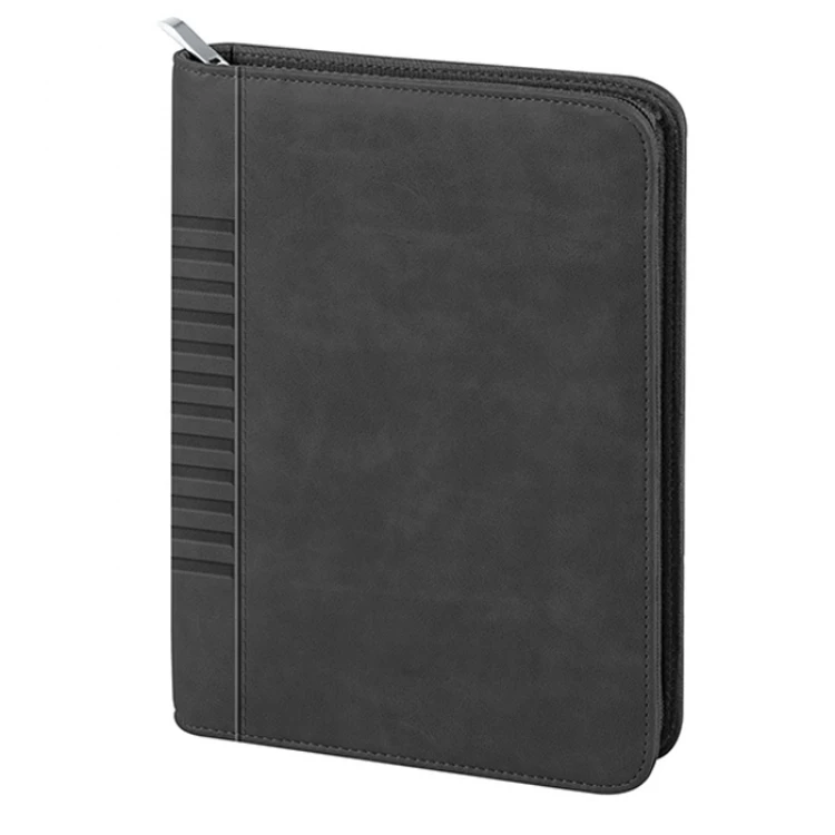Weekly organiser pouch in thermoplastic polyurethane with security zip closure, shown frontally ready to personalise with company logo