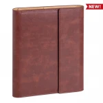 Portfolio Diary open showing perpetual undated interior and internal pockets, to personalise with logo