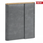 Portfolio Diary open showing perpetual undated interior and internal pockets, to personalise with logo