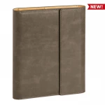 Portfolio Diary open showing perpetual undated interior and internal pockets, to personalise with logo